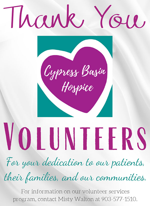 Volunteer appreciation week notice designed by Cyprice Basin Hospice