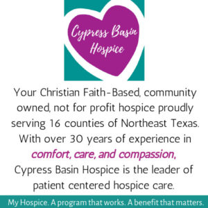 Cypress Basin Hospice community motto and statement of purpose