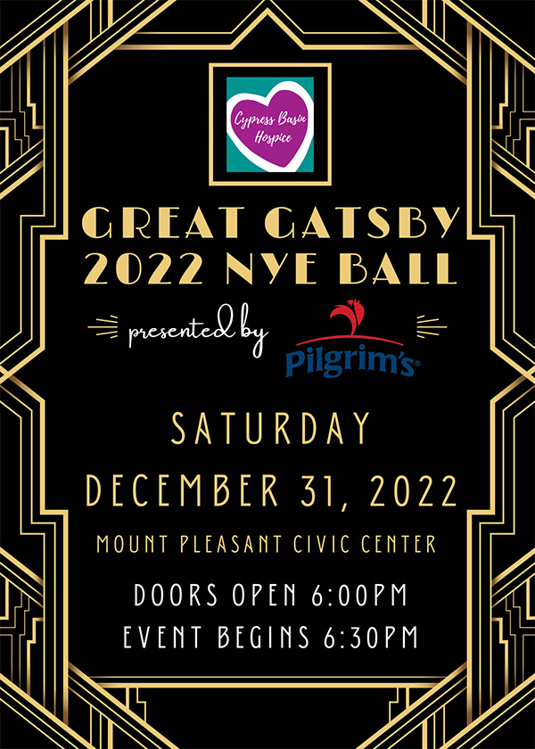 Great Gatsby 2022 NYE Ball flyer